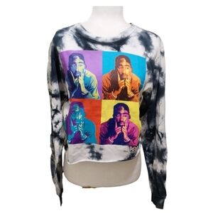 Tie-Dye Graphic Long Sleeve Crop Top